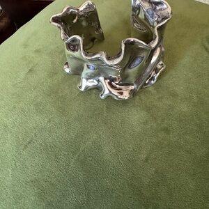 Or Paz Israeli sterling silver”925” modernist cuff.